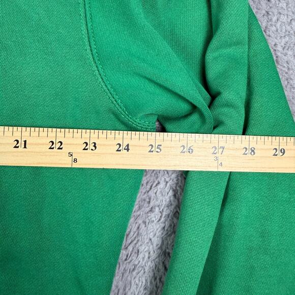 Vintage Polo Jeans Ralph Lauren Full Zip Hoodie Mens L Faded Green Boxy Y2K - Picture 8 of 10